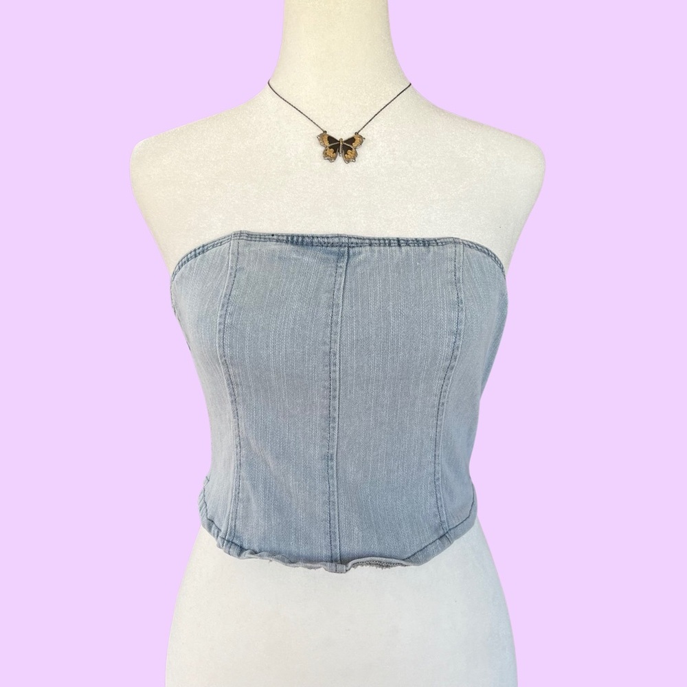 Denim Tube Top